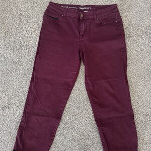 Westport Women's Burgundy Boyfriend Jeans